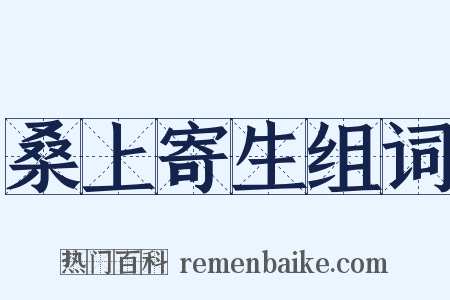 桑上寄生组词是什么意思的图片
